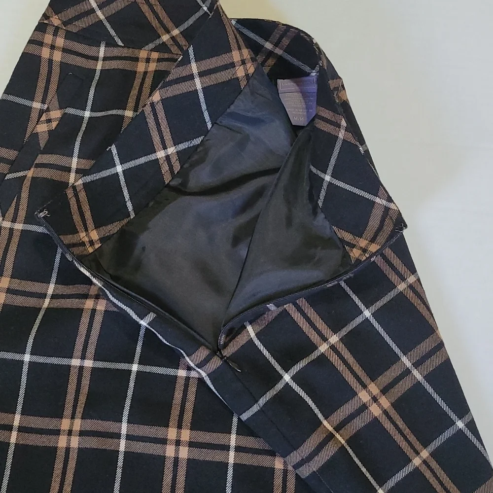 Laura Scott Plaid Skirt Black - Picture 4 of 6